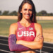 Pro athlete Ashtin Mahler smiling on race track