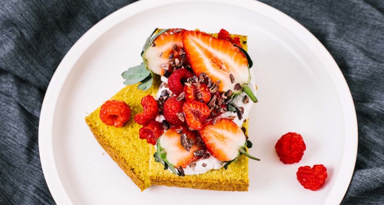 french toast topped with berries
